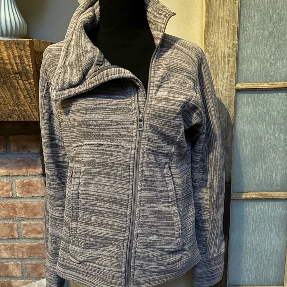 Avalanche Asymmetrical Zip Gray Fleece Size Medium